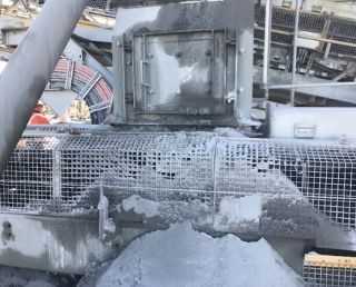 Bad conveyor belt spillage at Australian quarry